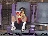 Chloe reading on ferry