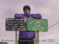 Mark at top of Mt Kinabalu