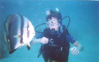 Mark diving at the Great Barrier Reef